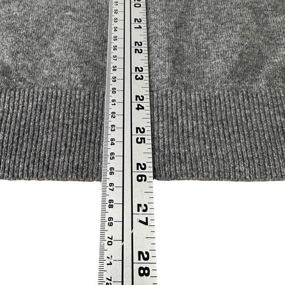 Neiman Marcus Sweater Mens Large 100% Cashmere Blue Gray Green V-Neck Colorblock - Picture 8 of 8